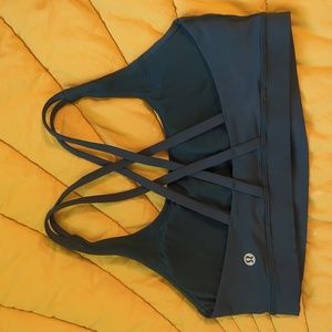 Lululemon Charcoal/teal sports bra